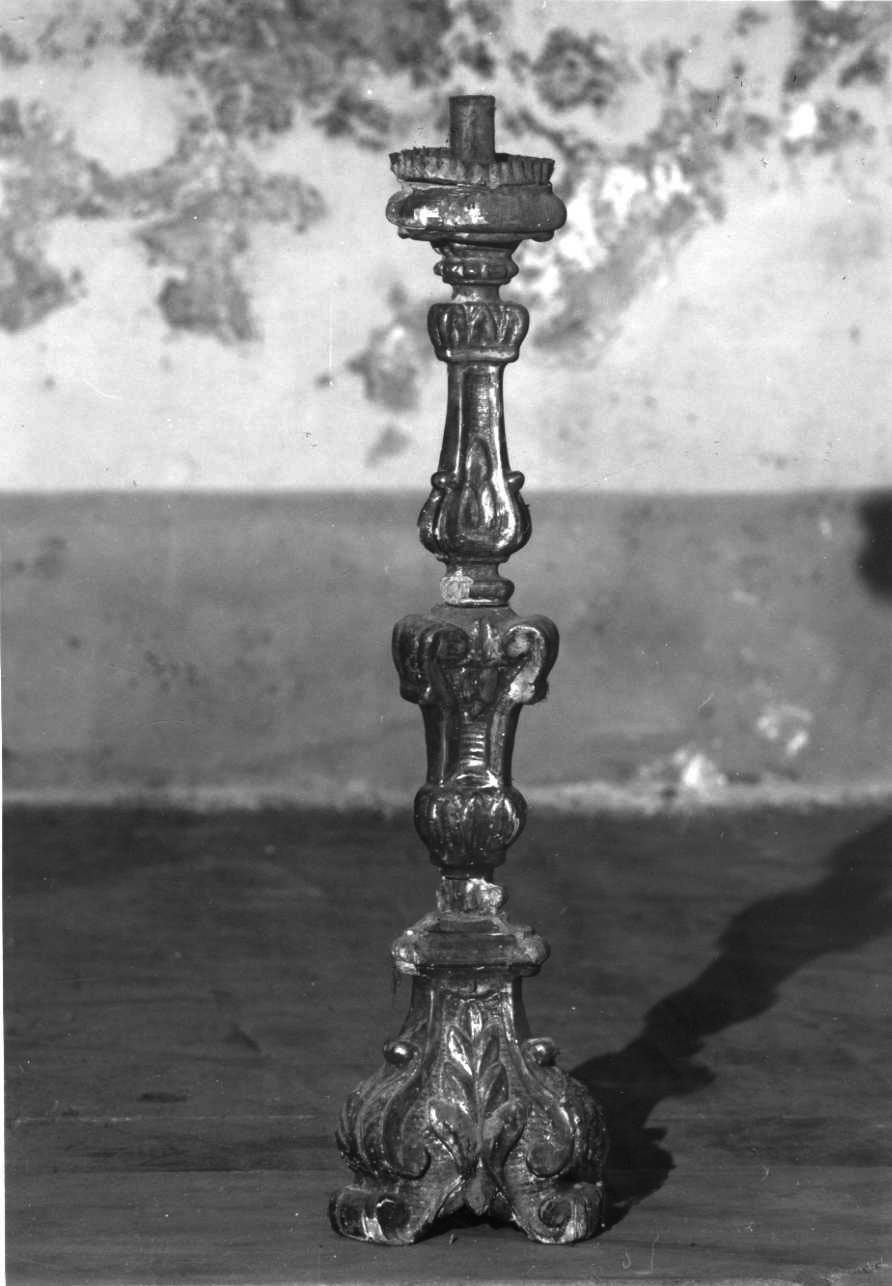 candeliere, opera isolata - bottega piemontese (sec. XVIII)