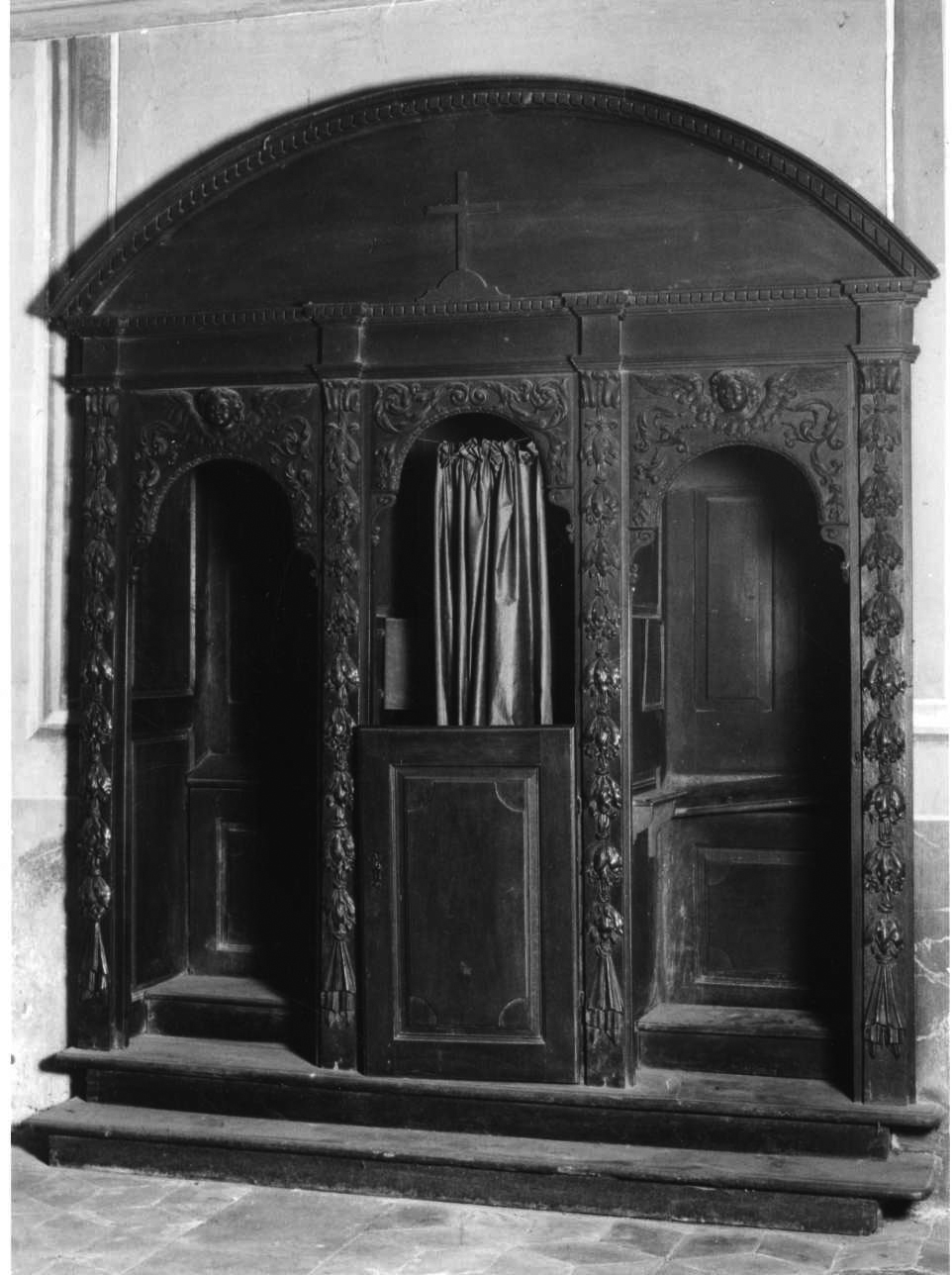 confessionale, serie - bottega piemontese (fine sec. XVII)