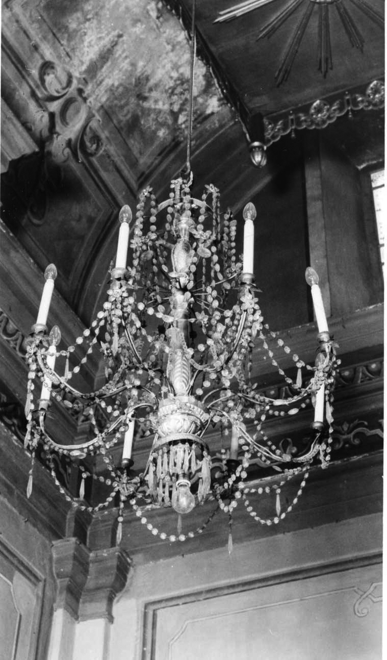 lampadario da chiesa, serie - bottega piemontese (sec. XVIII)