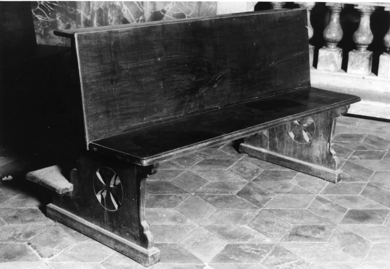 banco da chiesa, serie - bottega piemontese (fine/inizio secc. XIX/ XX)