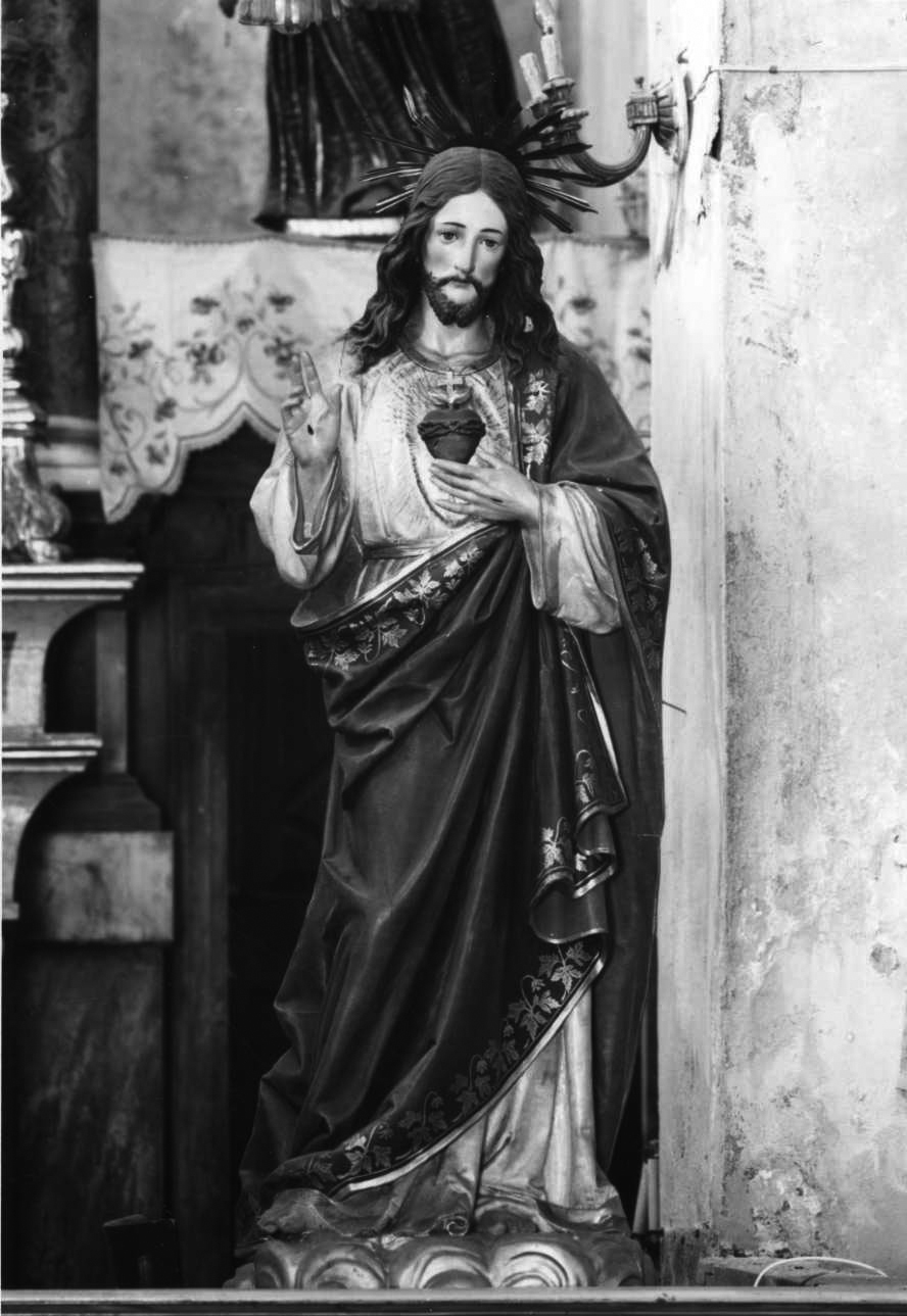 Sacro Cuore di Gesù (statua, opera isolata) - bottega piemontese (sec. XIX)