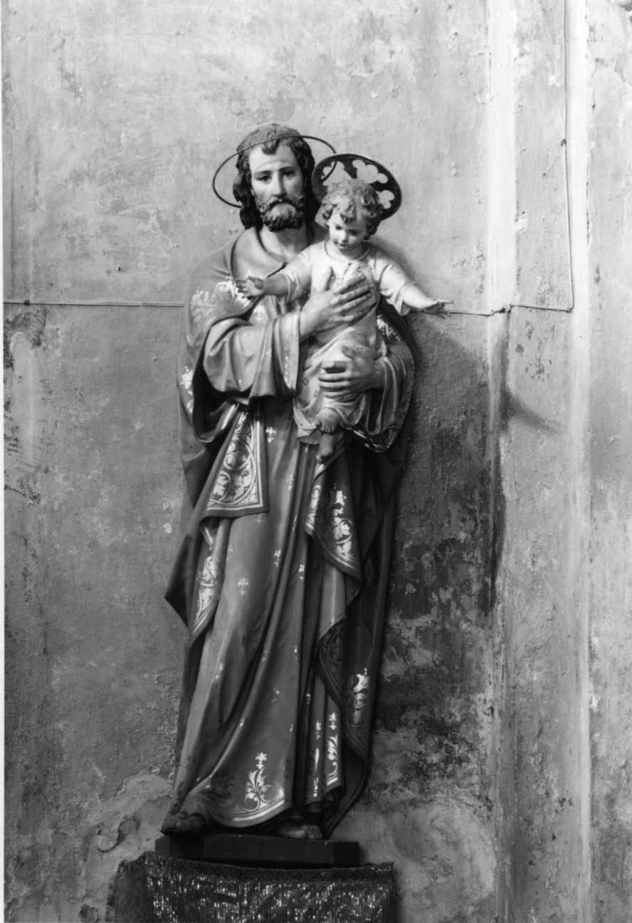 San Giuseppe e Gesù Bambino (statua, opera isolata) - bottega piemontese (sec. XIX)