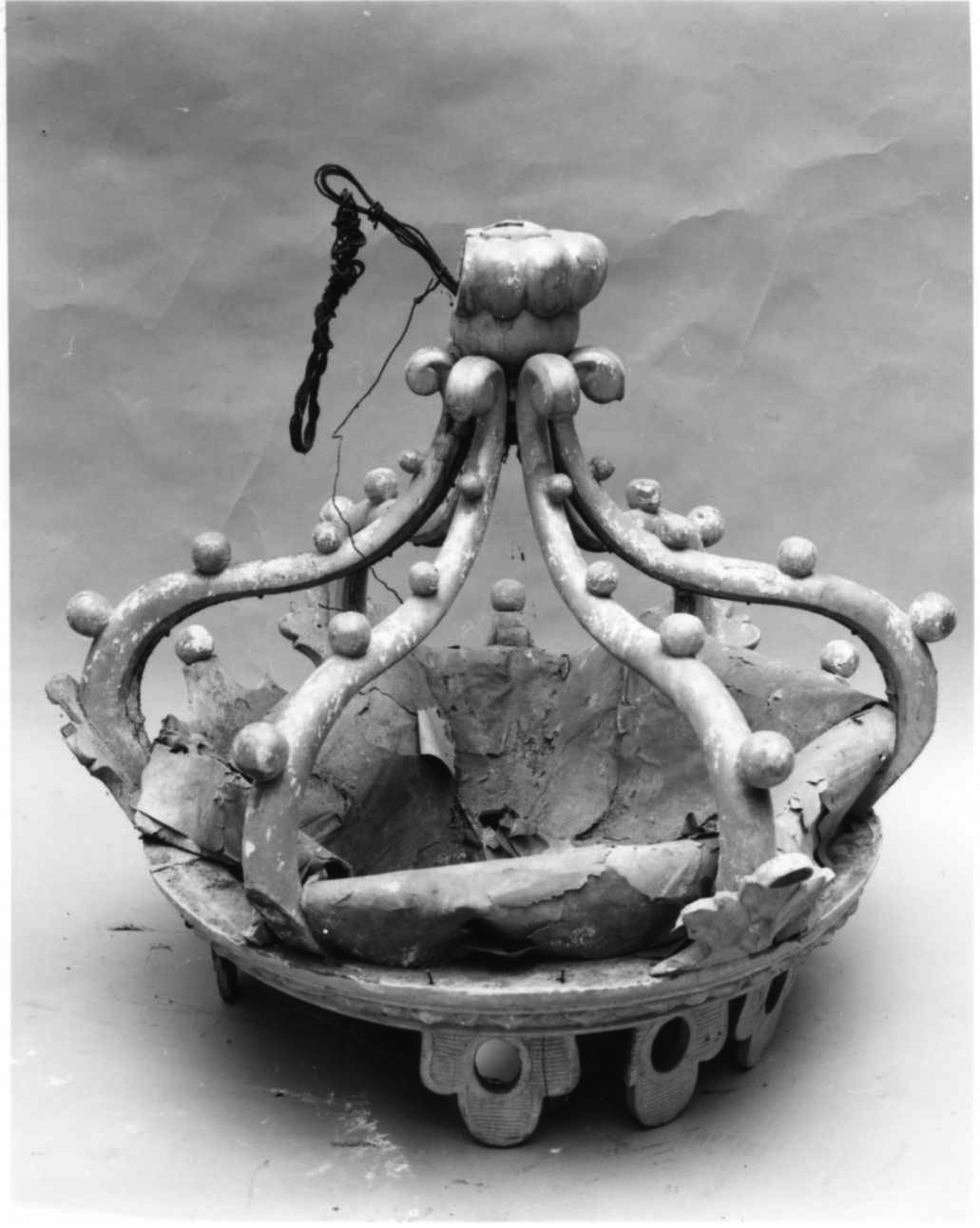 corona di tronetto per esposizione eucaristica, opera isolata - bottega piemontese (prima metà sec. XVIII)