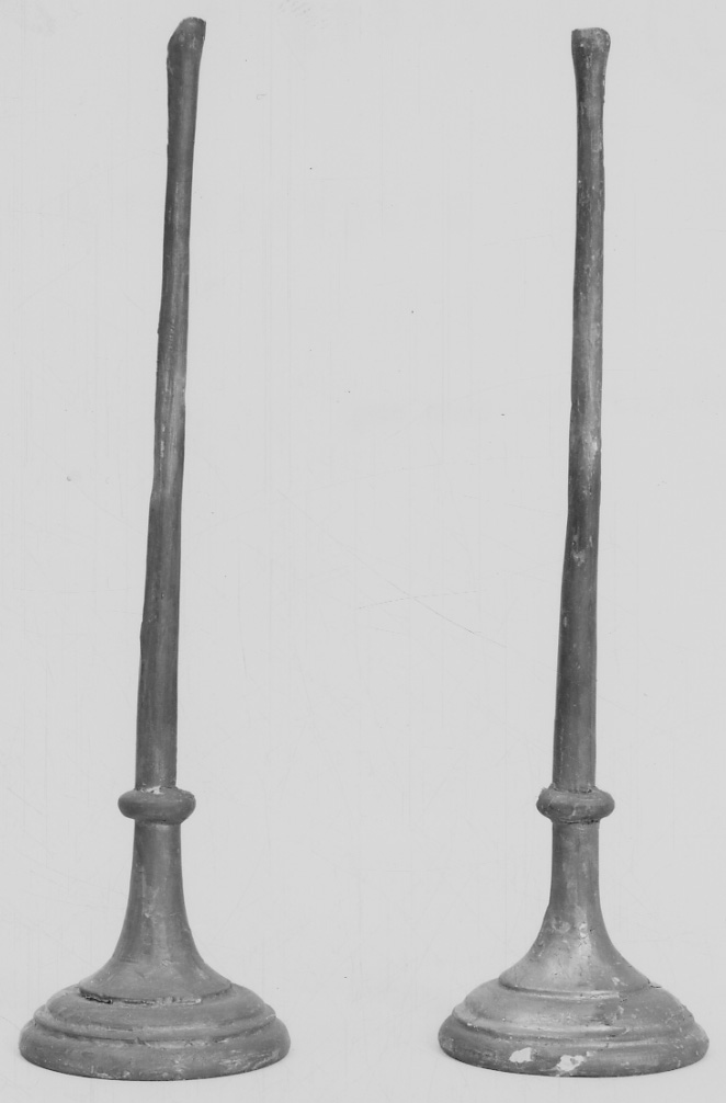 candeliere, serie - bottega della Val Susa (sec. XIX)