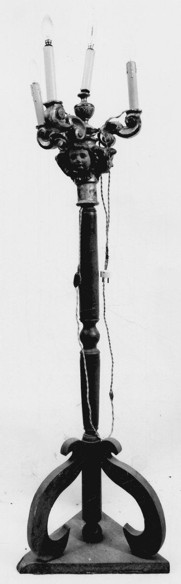 candelabro, opera isolata - bottega piemontese-savoiarda (sec. XVIII)