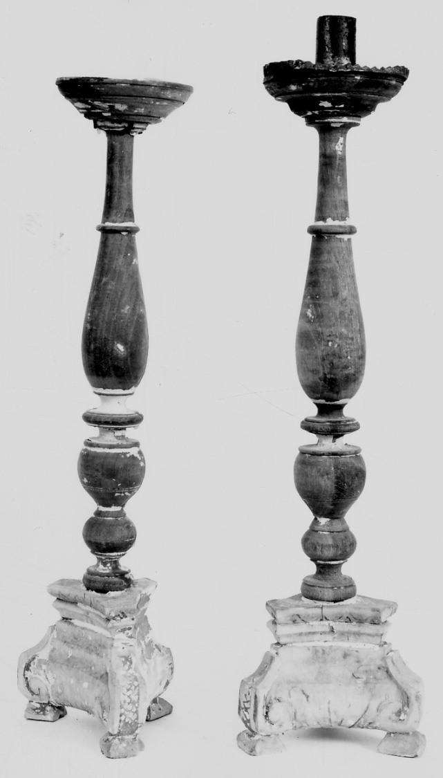 candeliere, serie - bottega della Val Susa (sec. XIX)