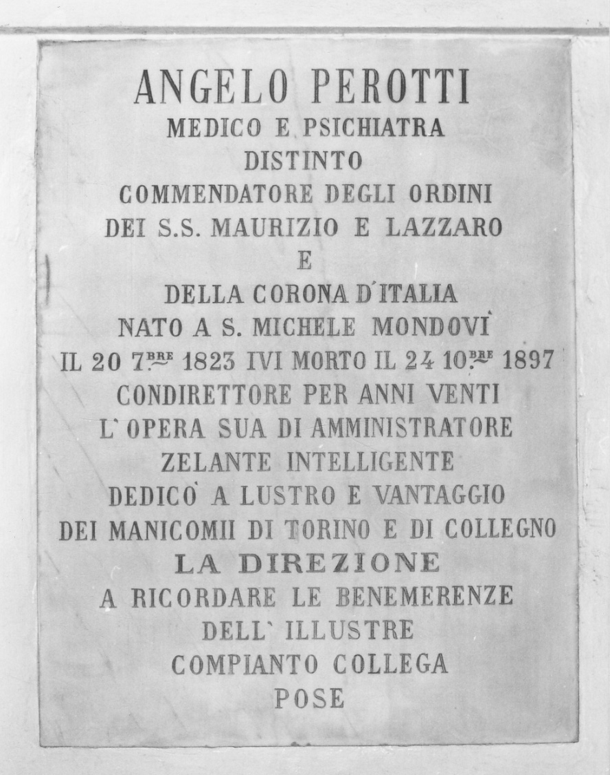lapide commemorativa, opera isolata - bottega piemontese (fine sec. XIX)