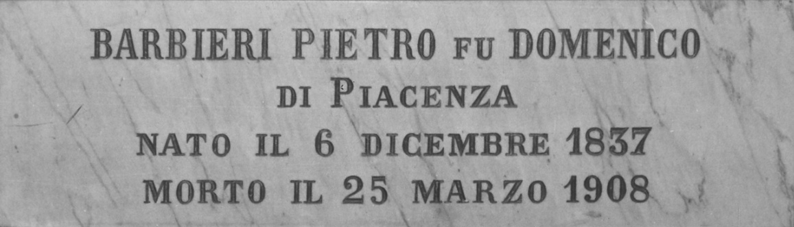 lapide commemorativa, opera isolata - bottega piemontese (inizio sec. XX)