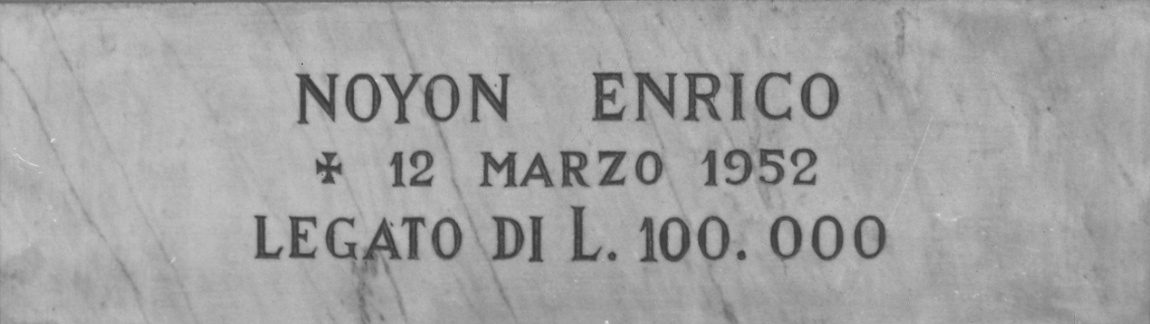 lapide commemorativa, opera isolata - bottega piemontese (metà sec. XX)