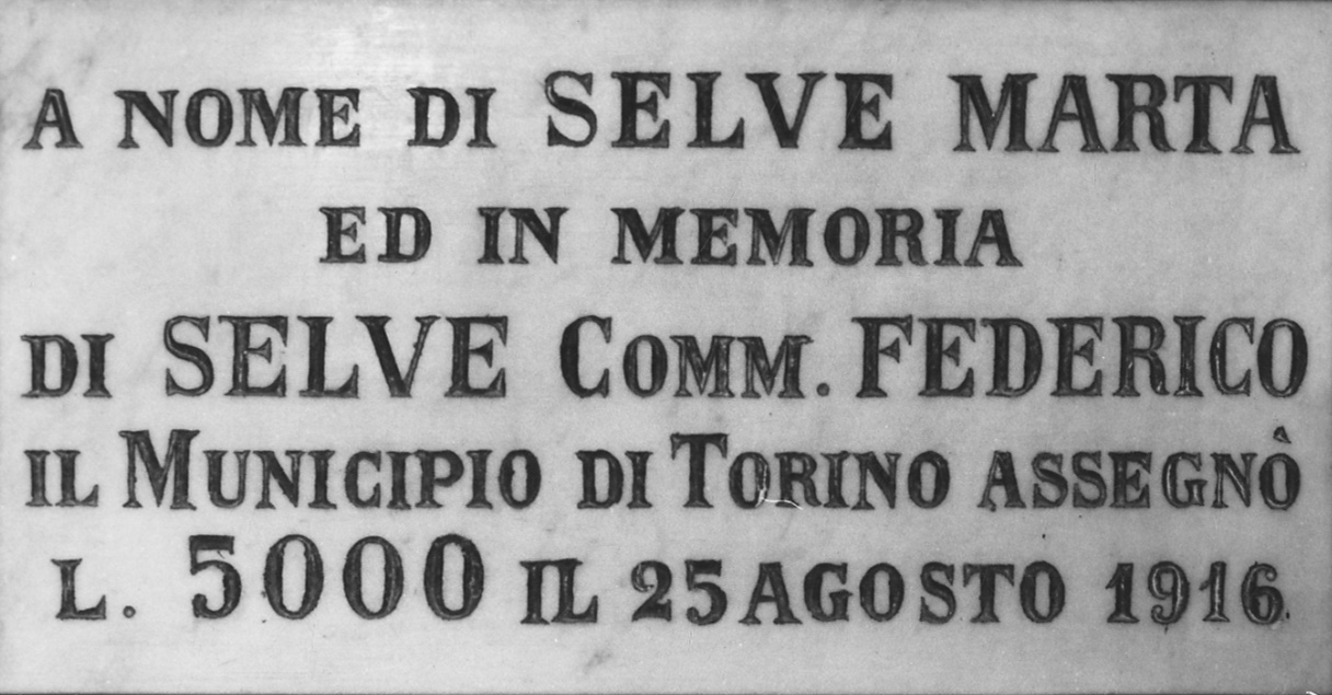 lapide commemorativa, opera isolata - bottega piemontese (primo quarto sec. XX)