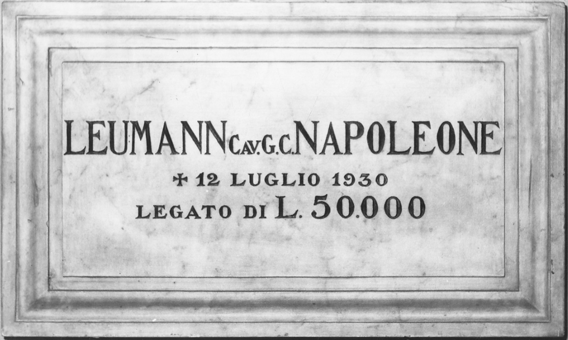 lapide commemorativa, opera isolata - bottega piemontese (secondo quarto sec. XX)