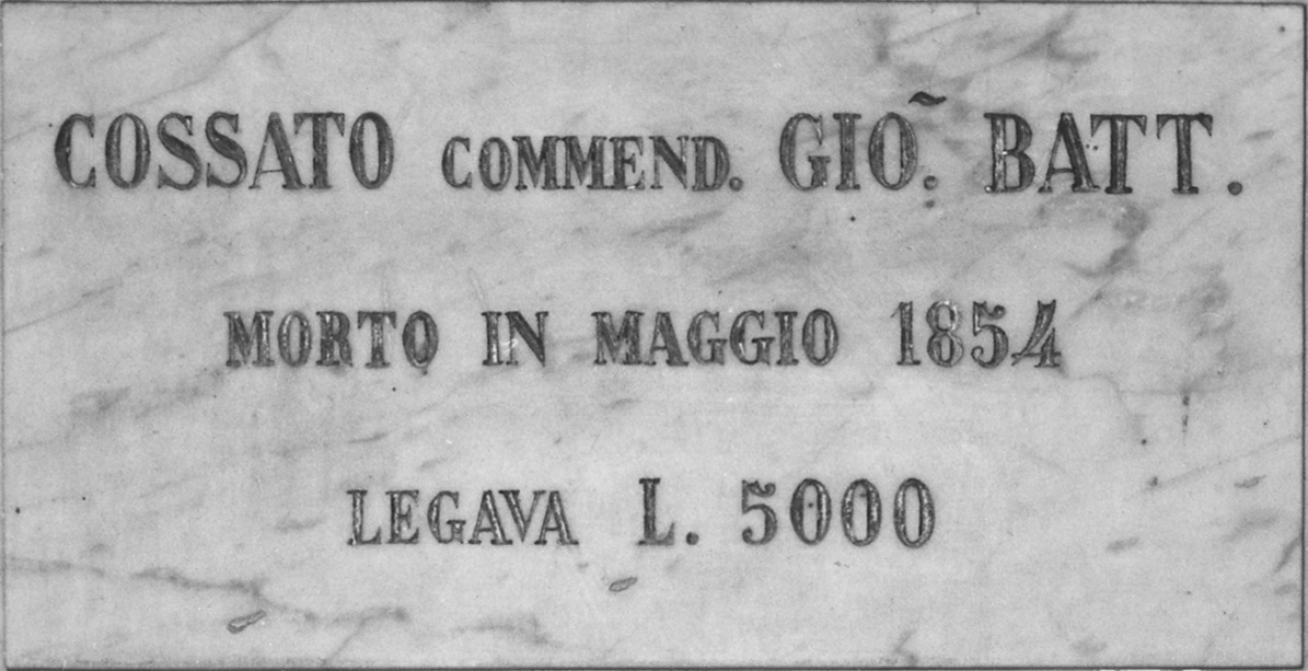 lapide commemorativa, opera isolata - bottega piemontese (metà sec. XIX)