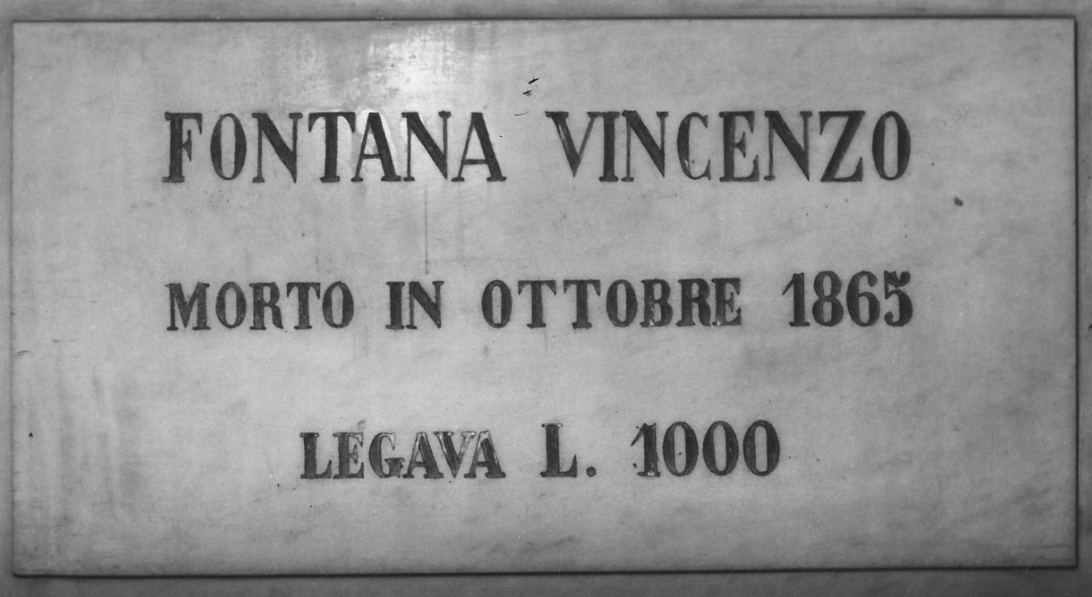 lapide commemorativa, opera isolata - bottega piemontese (terzo quarto sec. XIX)