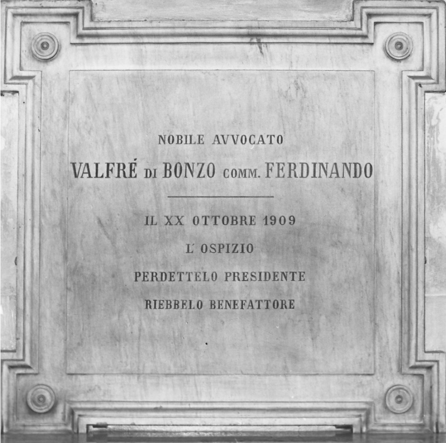 lapide commemorativa, opera isolata - bottega piemontese (inizio sec. XX)