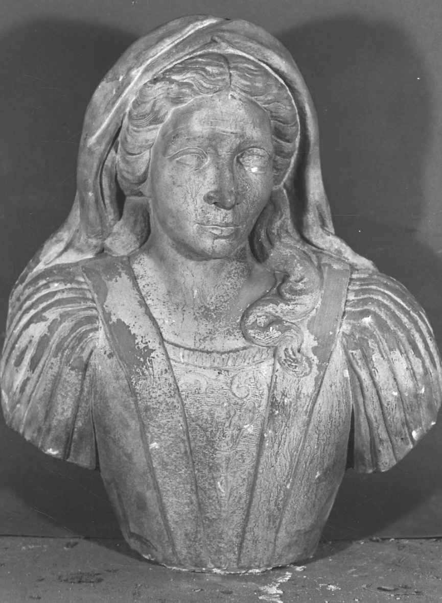 ritratto di donna (busto, opera isolata) - bottega piemontese (fine/inizio secc. XVII/ XVIII)