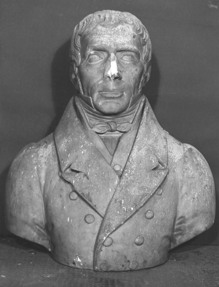 ritratto d'uomo (busto, opera isolata) - bottega piemontese (prima metà sec. XIX)