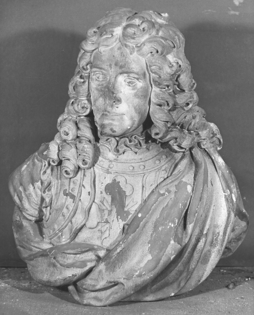 ritratto d'uomo (busto, opera isolata) - bottega piemontese (fine/inizio secc. XVII/ XVIII)