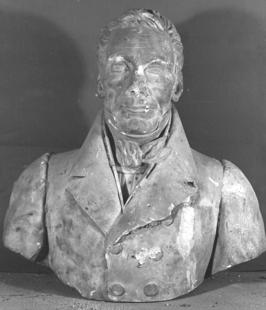 ritratto d'uomo (busto, opera isolata) - bottega piemontese (prima metà sec. XIX)