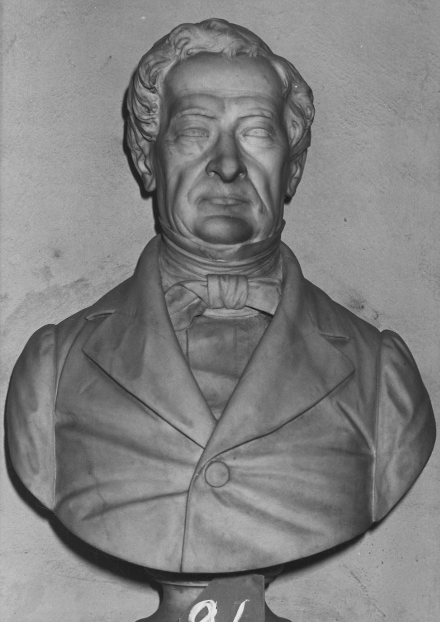ritratto di Francesco Giuseppe Frola (busto, opera isolata) di Dini Giuseppe (terzo quarto sec. XIX)
