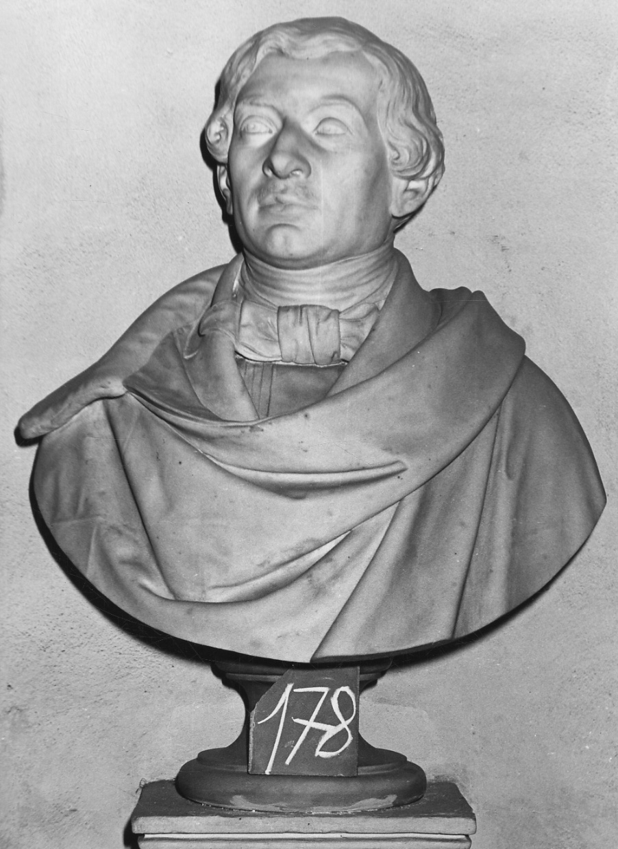 ritratto di Luigi Rossi (busto, opera isolata) di Dini Giuseppe (terzo quarto sec. XIX)