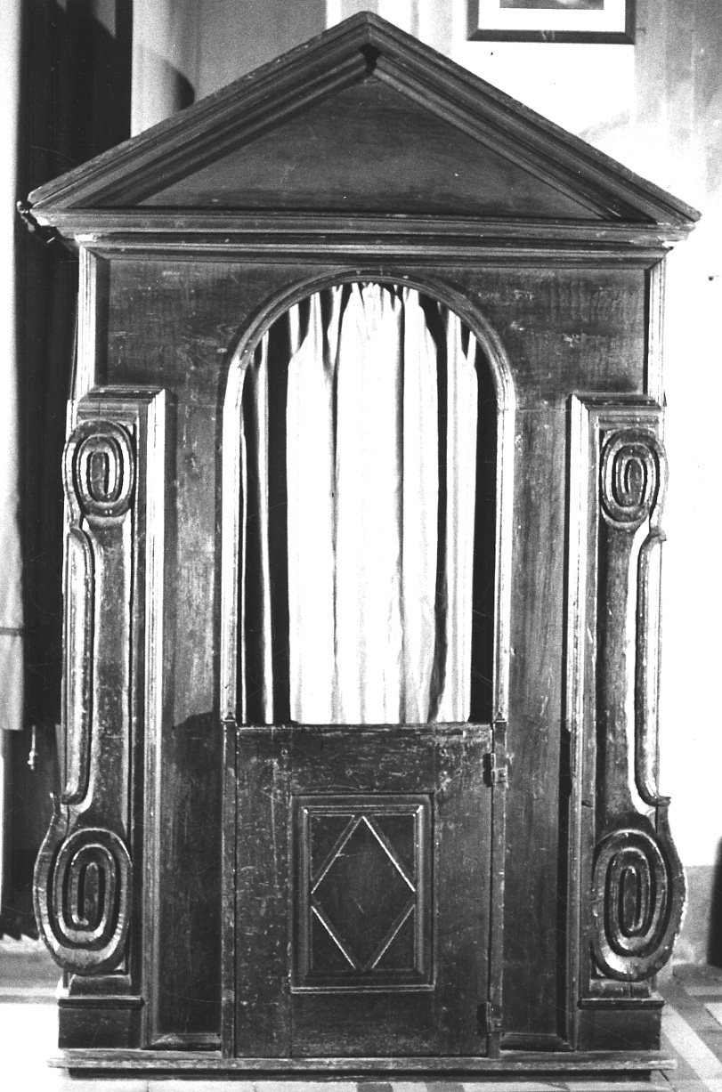 confessionale, serie - bottega piemontese (ultimo quarto sec. XIX)