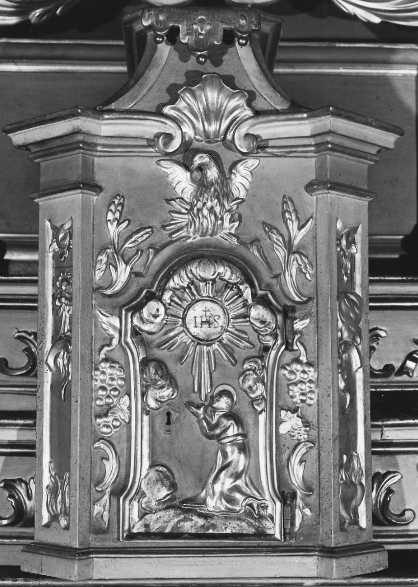 San Luigi Gonzaga (tabernacolo, elemento d'insieme) - bottega piemontese (seconda metà sec. XVIII)