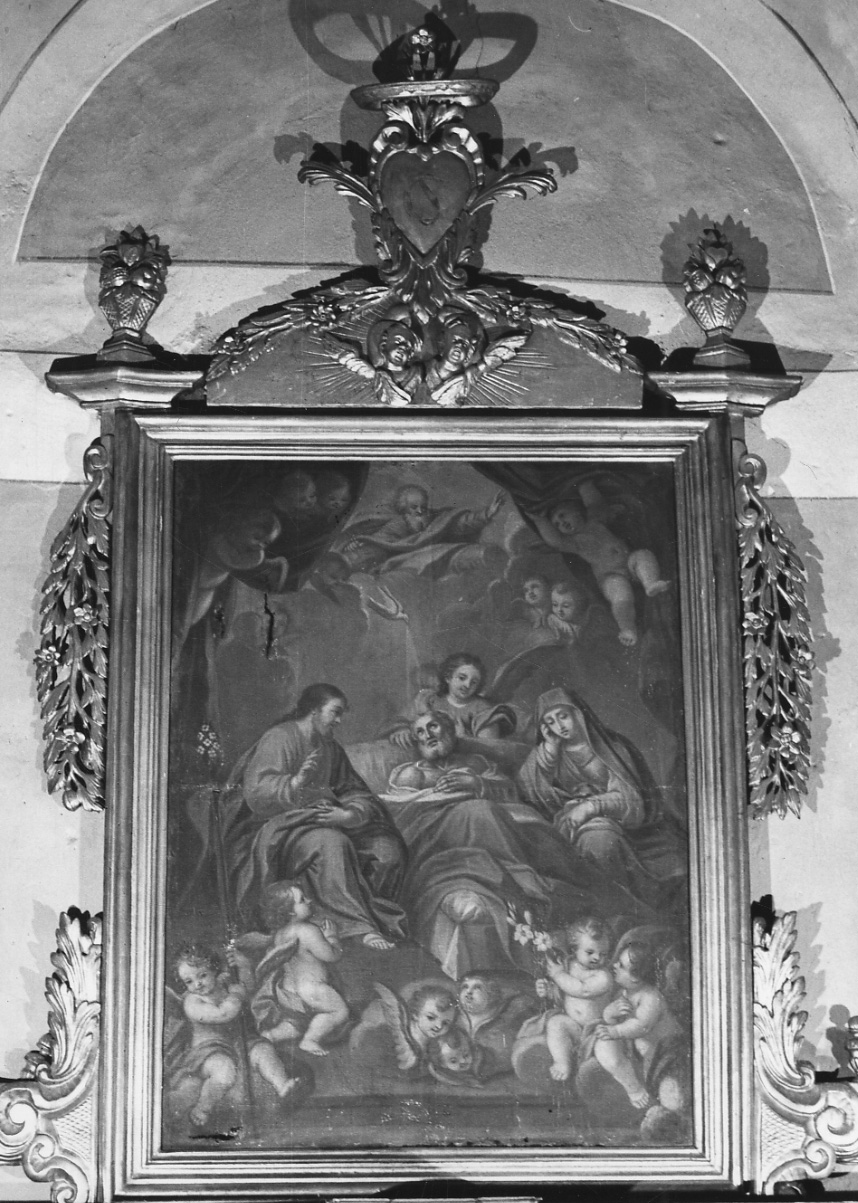 morte di San Giuseppe (dipinto, opera isolata) - ambito piemontese (seconda metà sec. XVII)