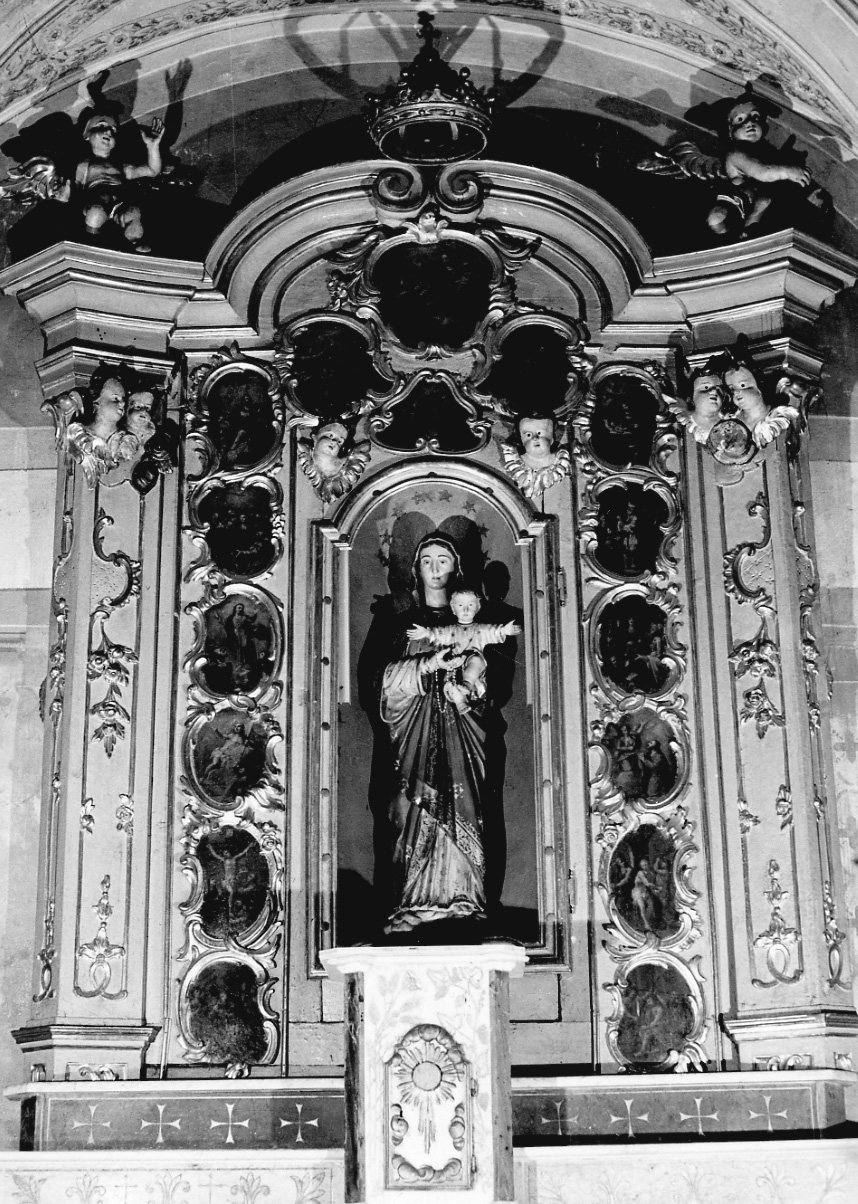 misteri del rosario (mostra architettonica d'altare, opera isolata) - bottega piemontese (ultimo quarto sec. XVIII)
