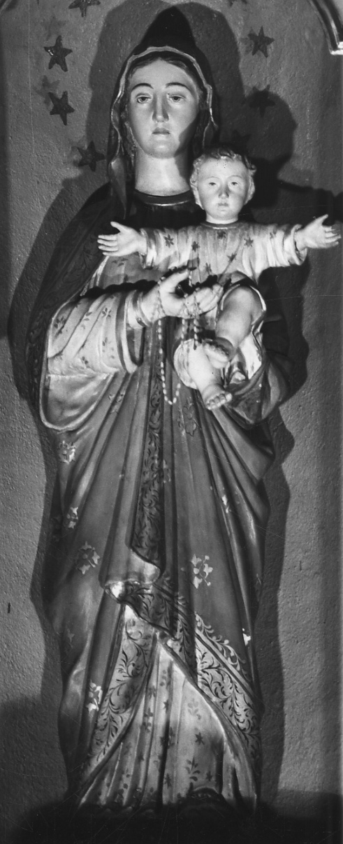 Madonna del Rosario (statua, opera isolata) - bottega piemontese (seconda metà sec. XIX)