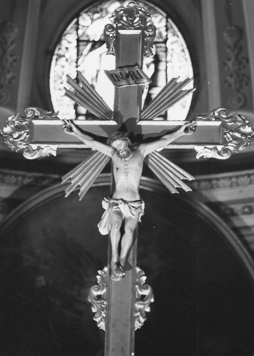 Cristo crocifisso (croce d'altare, opera isolata) - bottega piemontese (metà sec. XVIII)