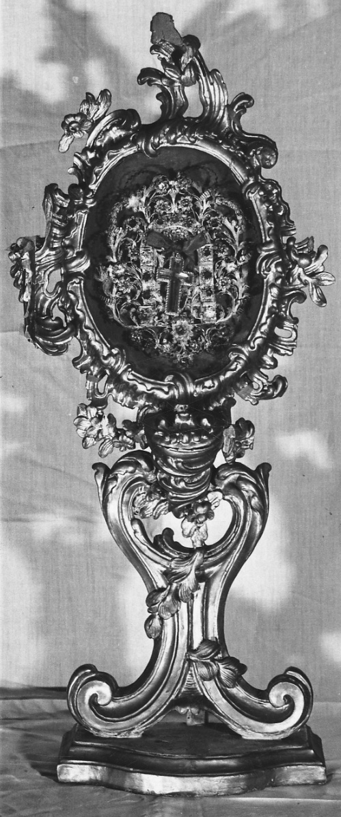 reliquiario - a ostensorio, opera isolata - bottega piemontese (seconda metà sec. XVIII)