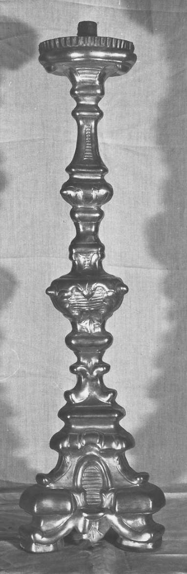 candeliere, serie - bottega piemontese (ultimo quarto sec. XVIII)