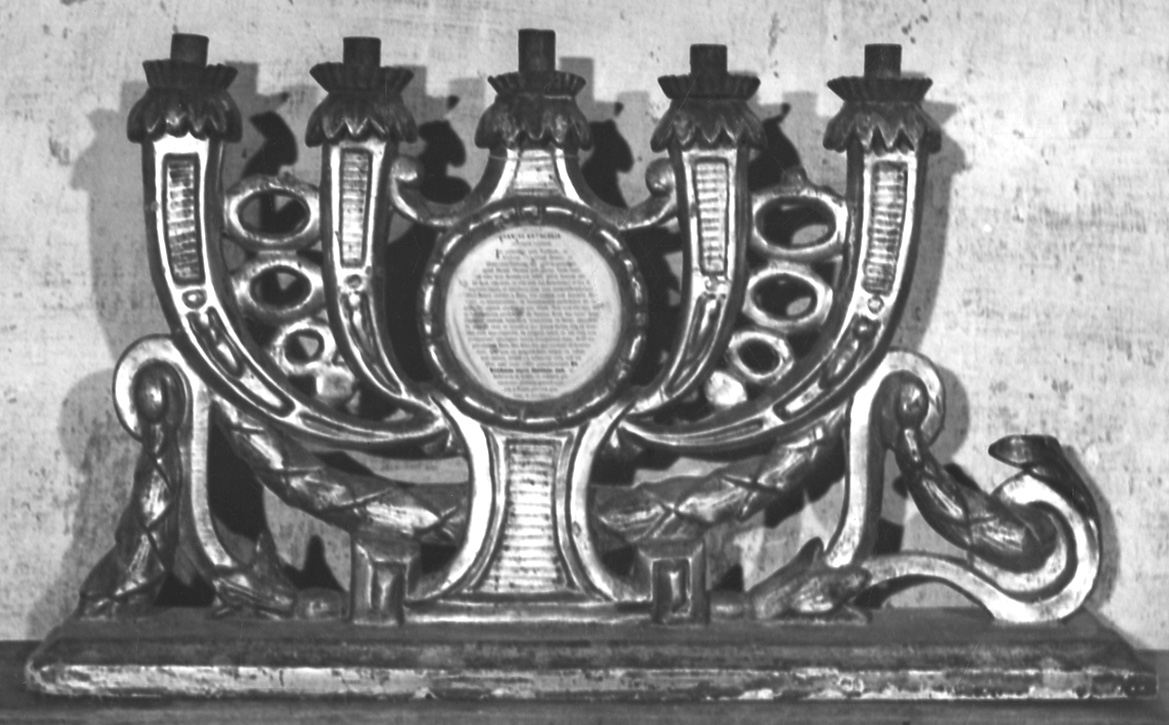candelabro, serie - bottega piemontese (prima metà sec. XIX)