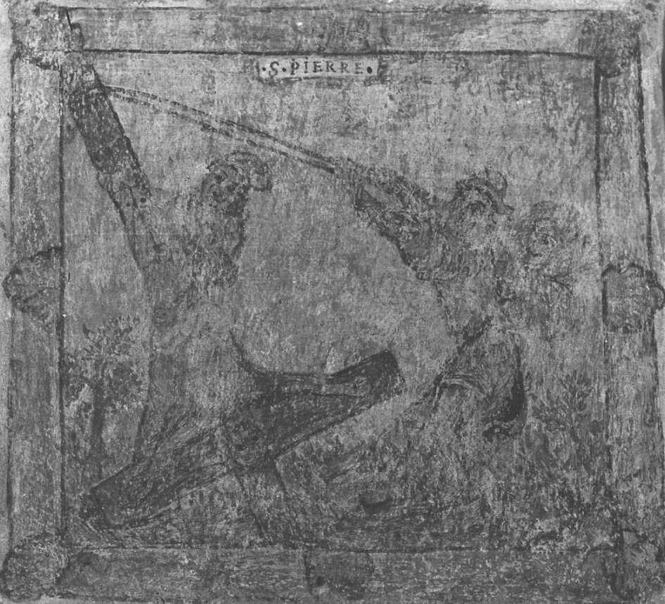 crocifissione di San Pietro (dipinto, opera isolata) - ambito piemontese (primo quarto sec. XVII)