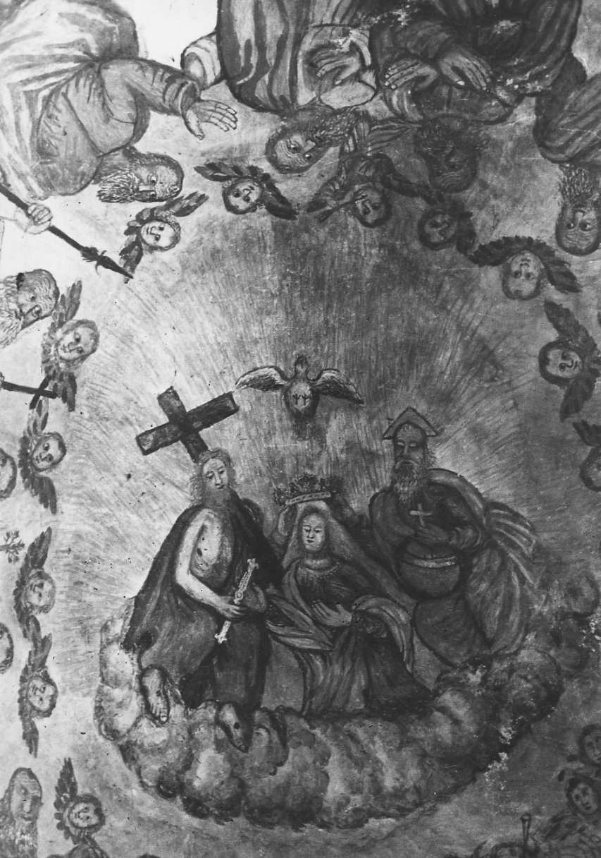 incoronazione di Maria Vergine tra santi e profeti (dipinto, opera isolata) - ambito piemontese (fine/inizio secc. XVI/ XVII)