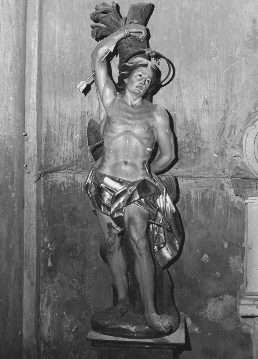 martirio di San Sebastiano (statua, opera isolata) di Clemente Stefano Maria (metà sec. XVIII)