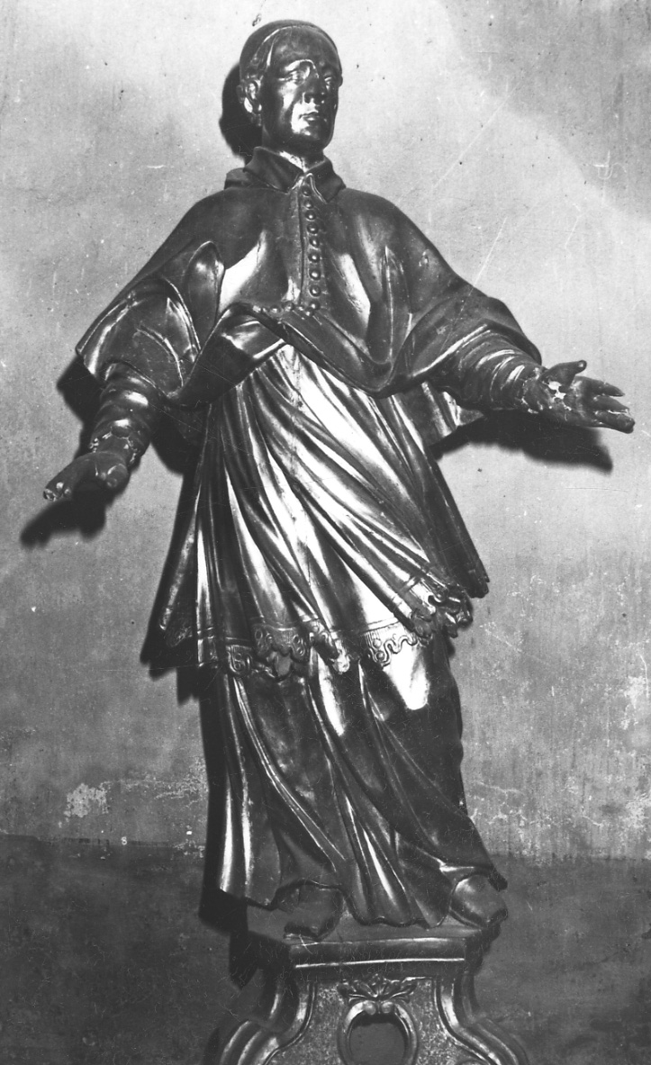 San Carlo Borromeo (reliquiario - a statua, elemento d'insieme) di Perucca Ignazio (seconda metà sec. XVIII)