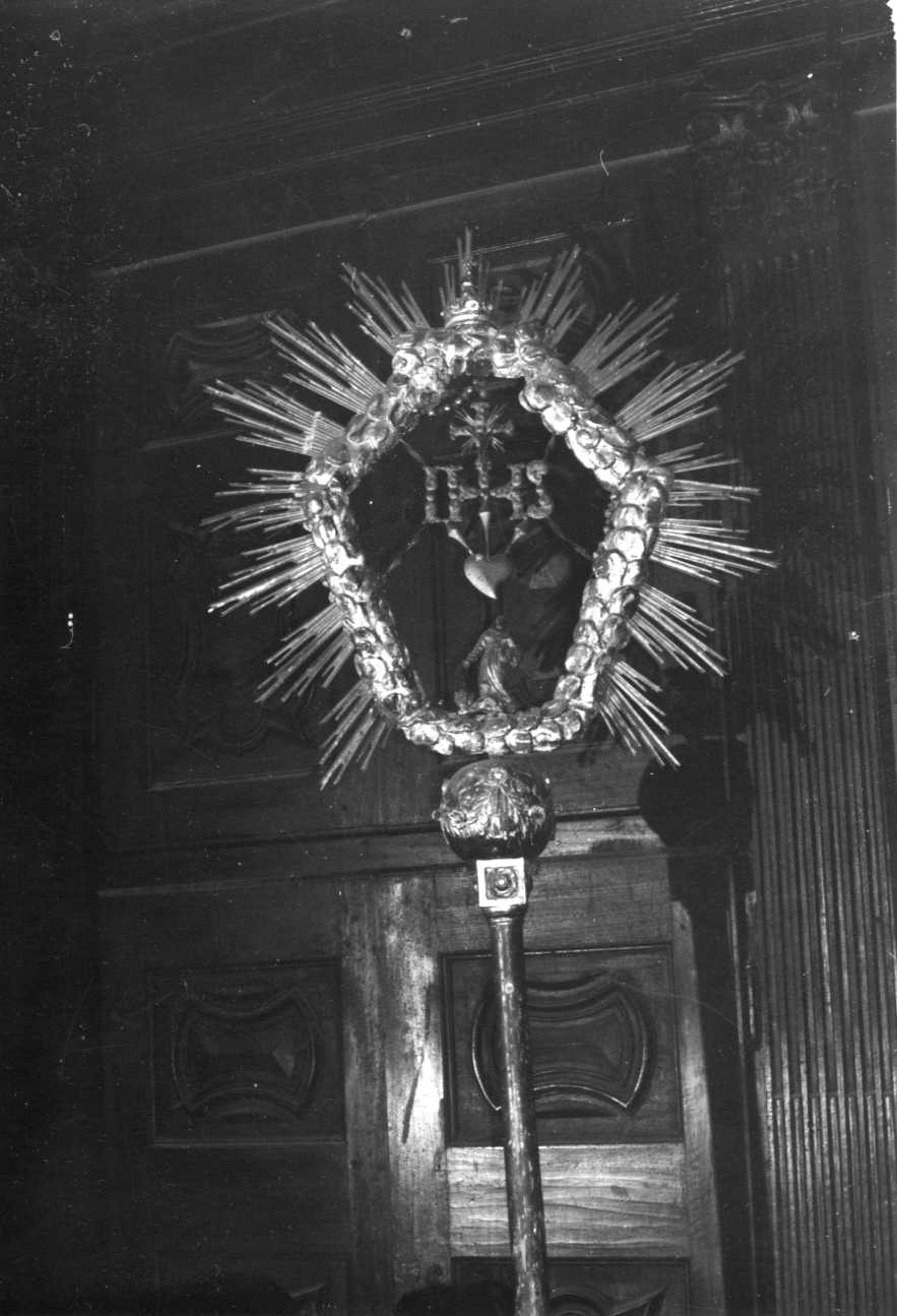 San Bernardino da Siena (emblema di confraternita, opera isolata) - bottega piemontese (metà sec. XVIII)