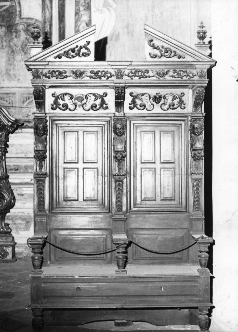 sedile, opera isolata - bottega piemontese (sec. XVII)