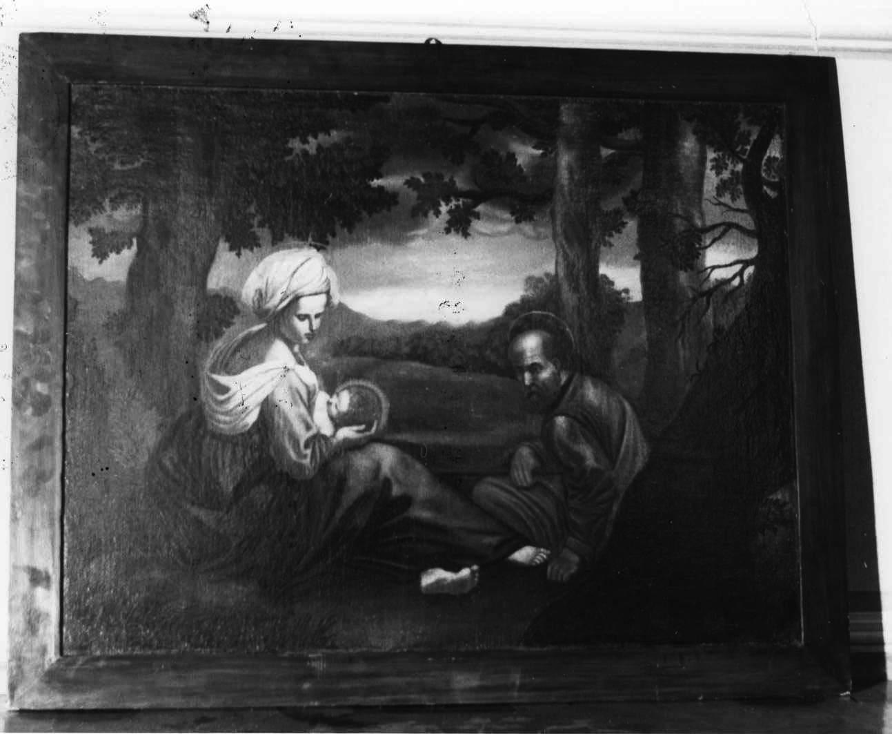 riposo nella fuga in Egitto (dipinto, opera isolata) - ambito veneto (metà sec. XVI)