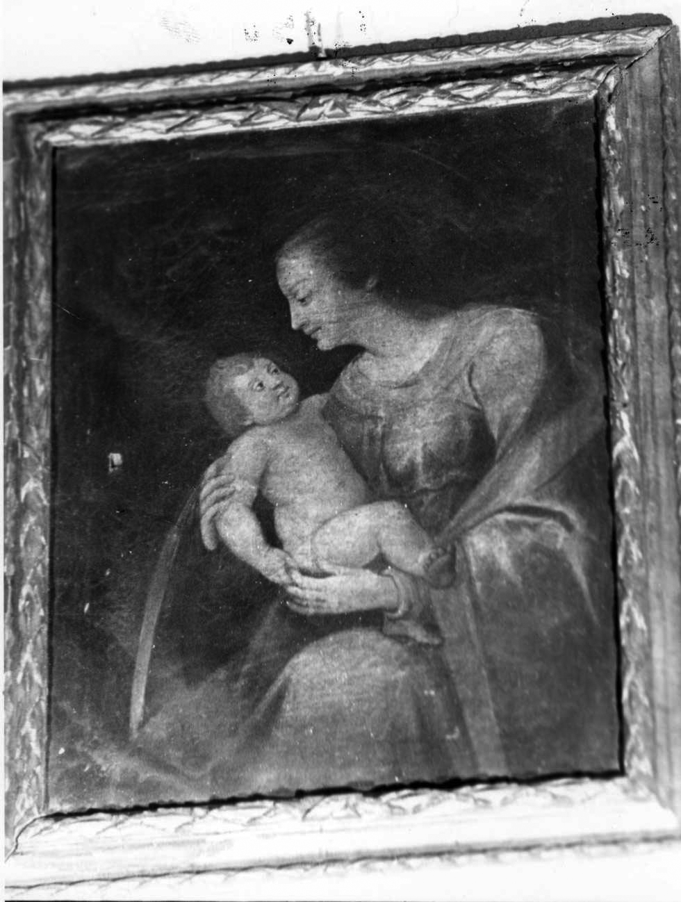 Madonna con Bambino (dipinto, opera isolata) di Caccia Guglielmo detto Moncalvo (cerchia) (primo quarto sec. XVII)