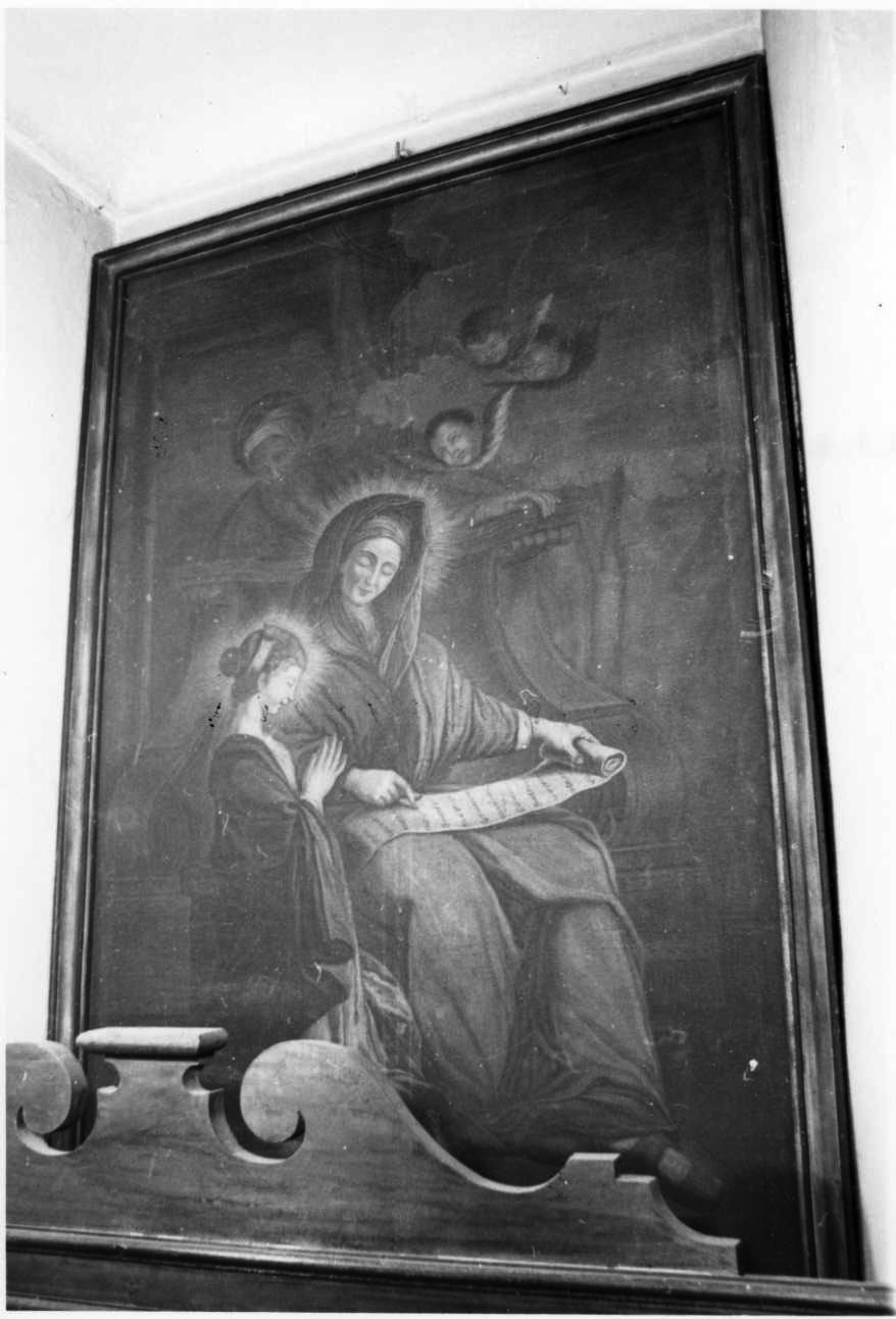 Sant'Anna insegna a leggere a Maria Vergine (dipinto, opera isolata) - ambito piemontese (primo quarto sec. XIX)