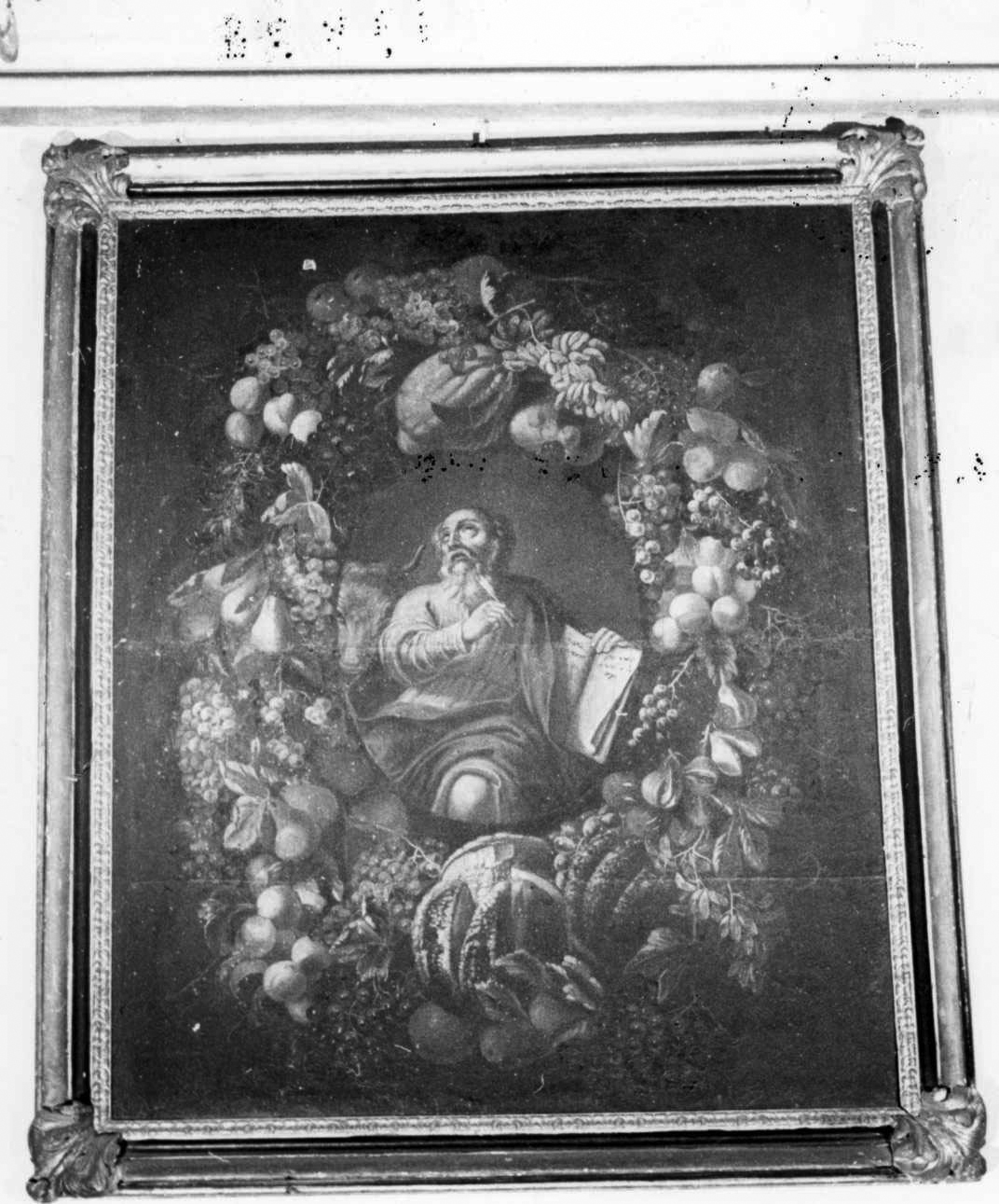 San Marco scrive il vangelo (dipinto, elemento d'insieme) - ambito piemontese (ultimo quarto sec. XVII)