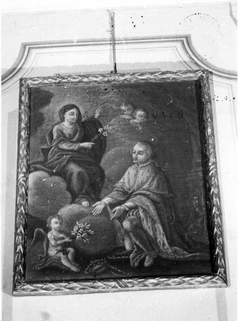 Madonna appare a san Luigi di Francia (dipinto, opera isolata) - ambito piemontese (ultimo quarto sec. XVIII)