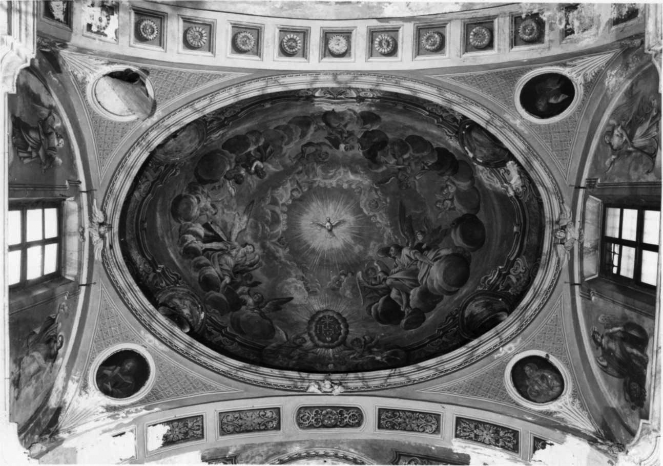 angeli adoranti il monogramma di Cristo (dipinto, elemento d'insieme) di Doria Nicola (metà sec. XIX)