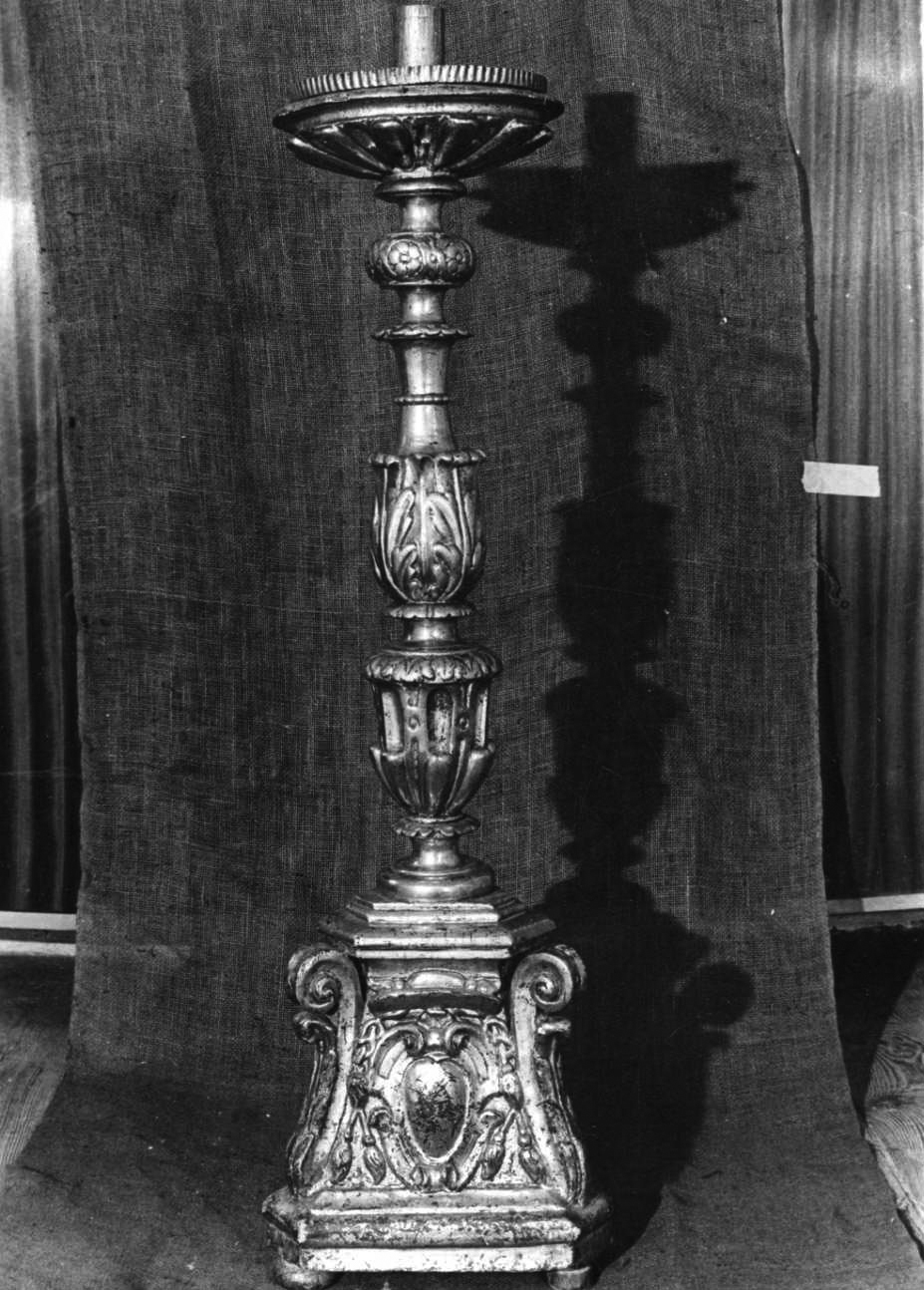 candeliere, serie - bottega piemontese (prima metà sec. XVII)