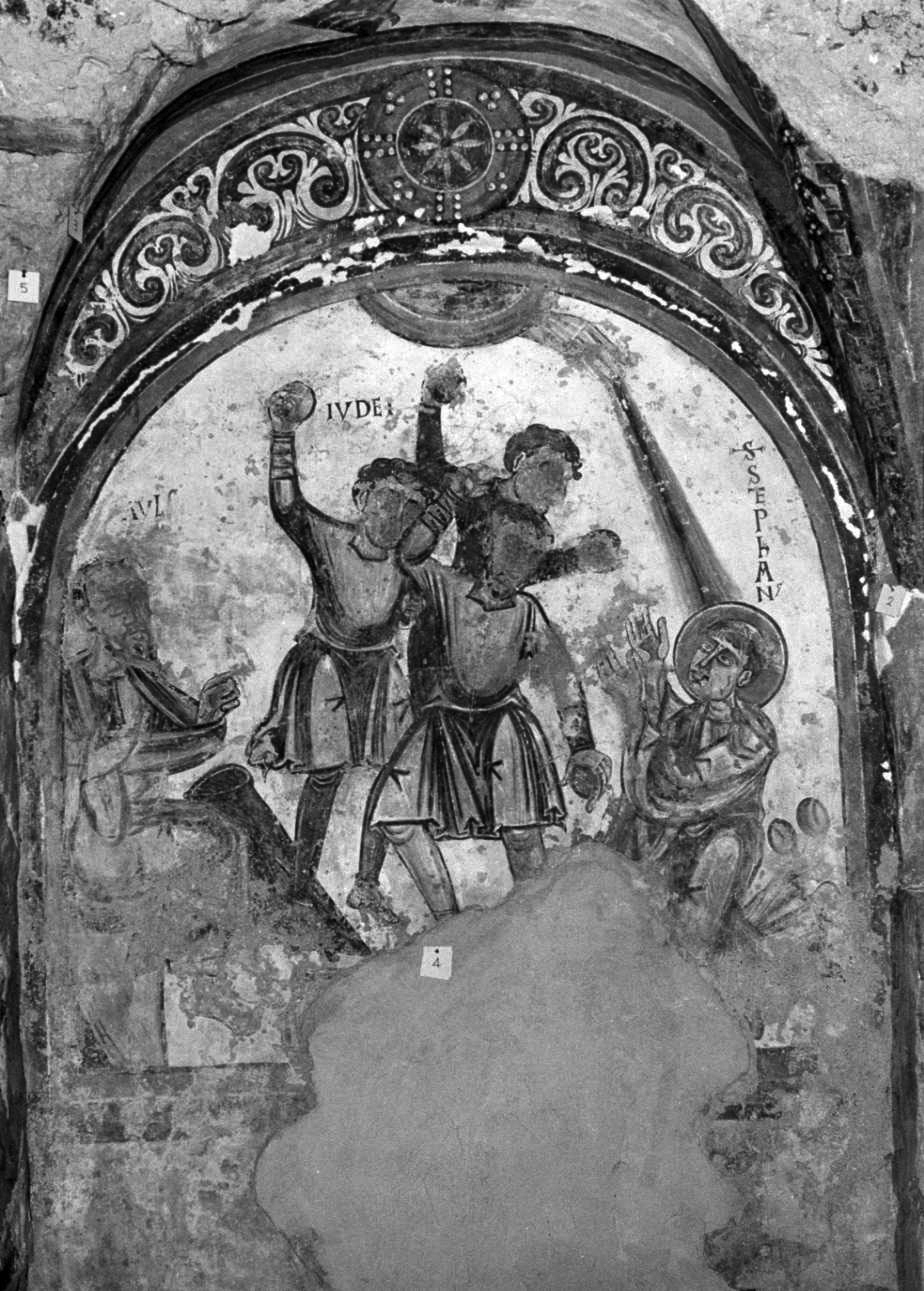lapidazione di Santo Stefano (dipinto, opera isolata) - ambito piemontese (sec. XI)