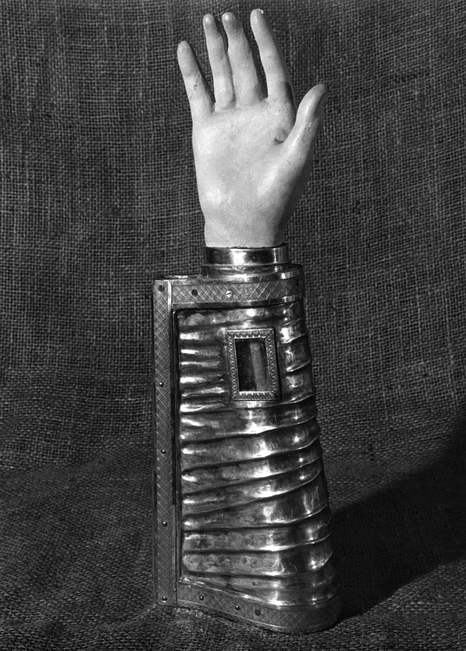 reliquiario antropomorfo - a braccio, opera isolata - bottega piemontese (sec. XVII)