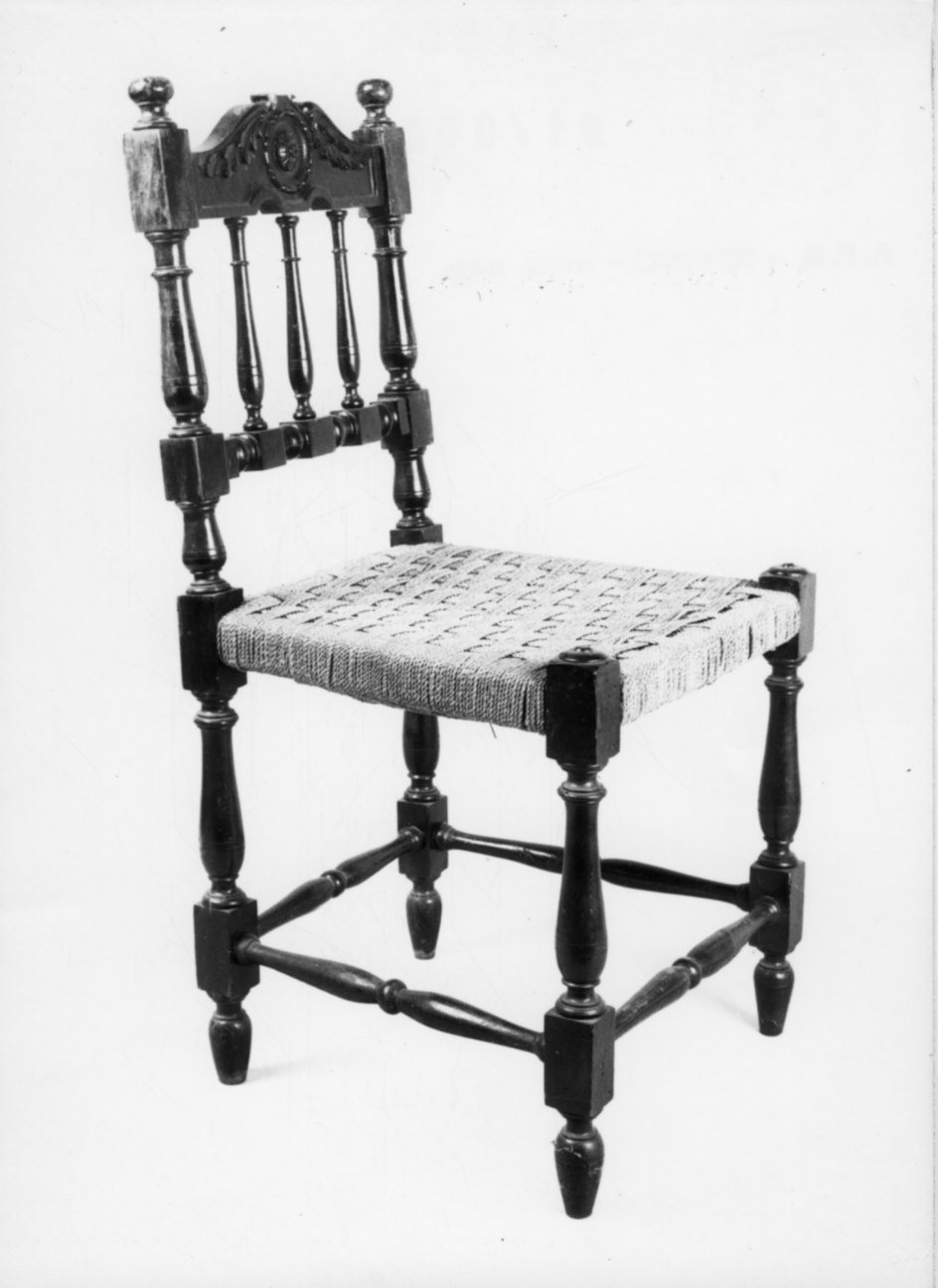 sedia, serie - bottega piemontese (ultimo quarto sec. XIX)