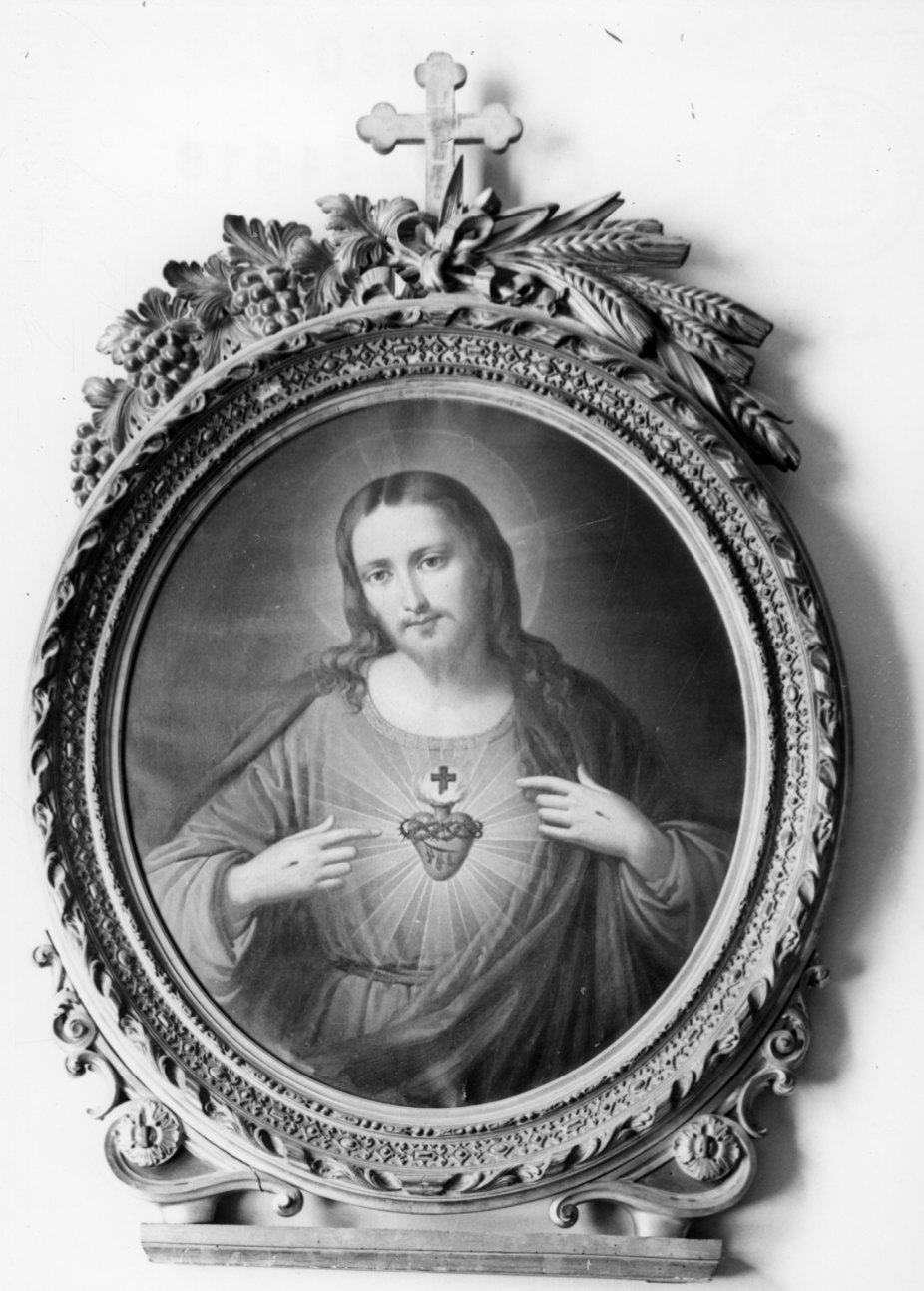 Sacro Cuore di Gesù (dipinto, opera isolata) - ambito piemontese (terzo quarto sec. XIX)